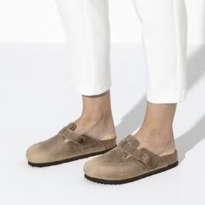 Birkenstock Boston Soft FootbedSuede Leather size 42 Regular/Wide 9.5)